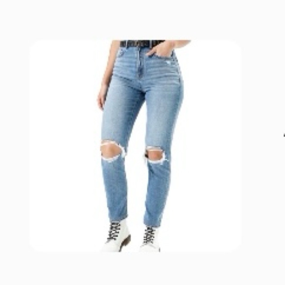 American Eagle Mom Jeans distressed